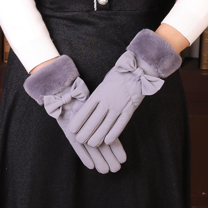Winter Warm gloves Thick gloves Woman fashion gloves Plush Cotton gloves Windproof gloves