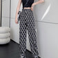 Letter Printing Spring and Summer New Style Trousers Women's Loose Sweatpants Casual Trousers Tie Feet Handsome Hong Kong Style
