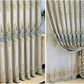 1/2pcs Luxury European-style Embroidered Thick Curtains for Living Room Balcony Bedroom Two-layer Blackout Curtain
