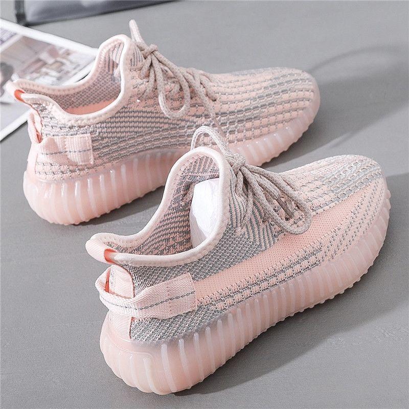Summer Breathable Coconut Shoes Flying Woven Sneakers Girls All-match Student Lightweight Running Mesh Shoes