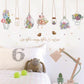 Basket potted bedroom bedside living room romantic creative PVC removable wall sticker painting