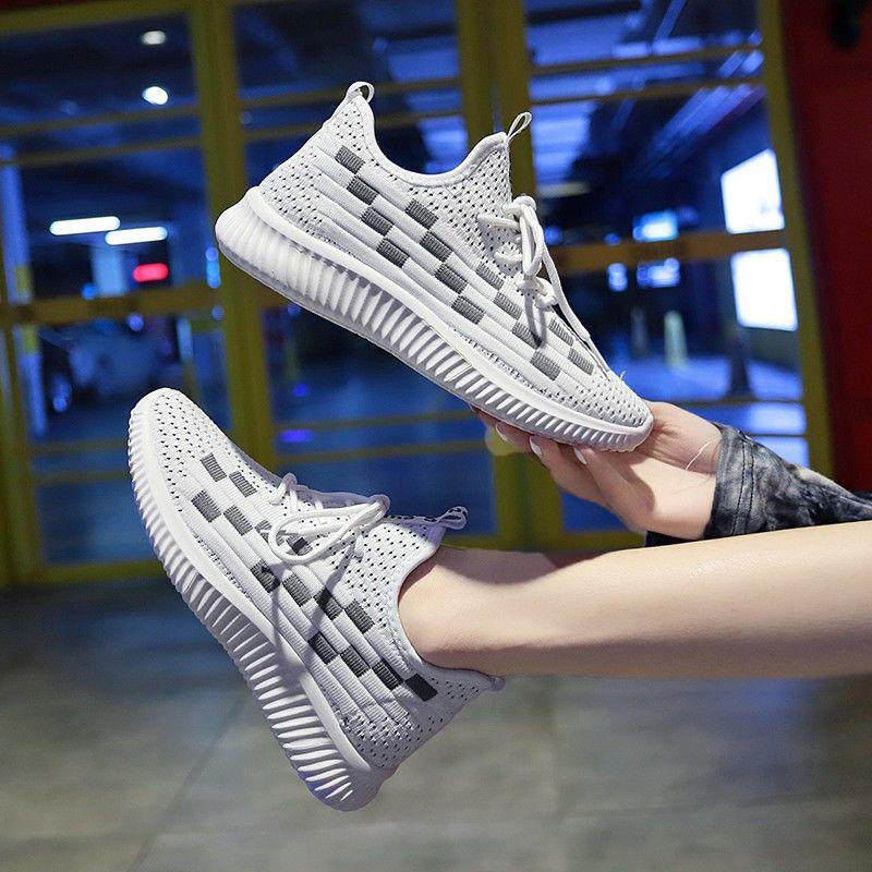 Coconut Shoes Female Angel Reflective Flying Woven Shoes Men's Breathable Casual Sports Shoes Men
