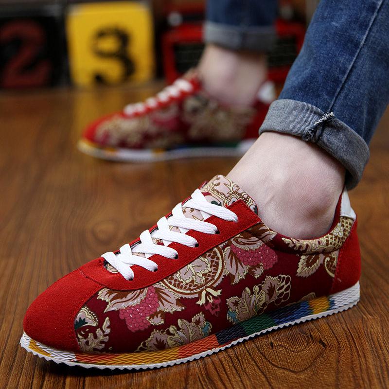 Chinese style canvas shoes spiritual social guy board shoes sports casual forrest shoes tide shoes
