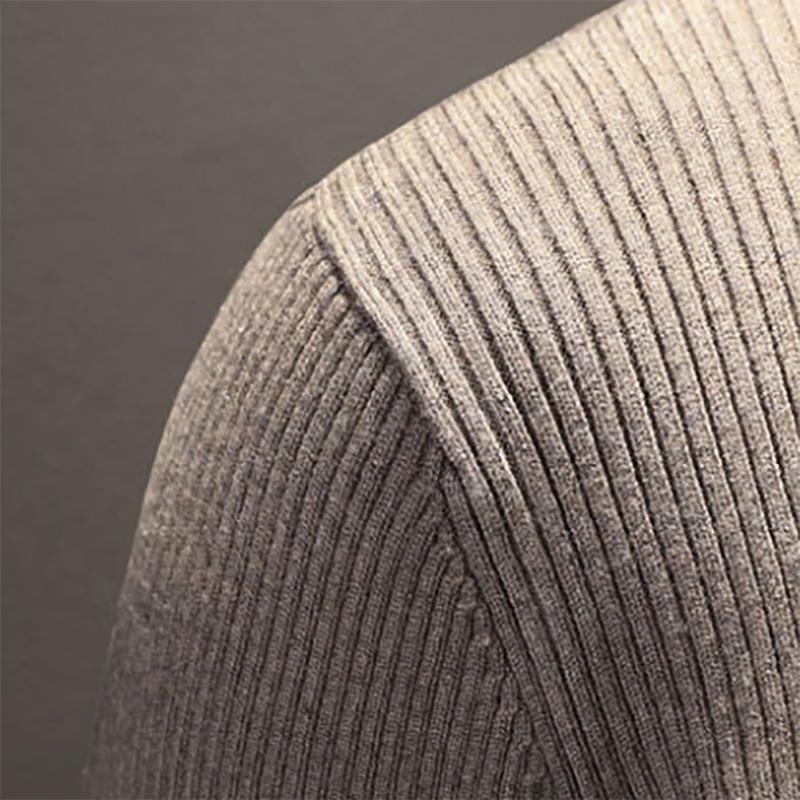 Men's Half Turtleneck Sweater Men's Thick Autumn and Winter Slim Sweater Casual Pullover Knitted Sweater