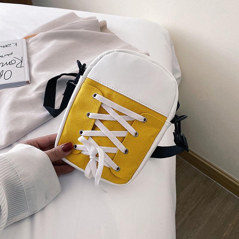 Like Shoes Canvas Messenger Bag Cute Small Wild Mini Bag Outing Trip Crossbody Bags Unisex
