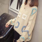 Autumn Winter  Women Fashion Sweater Casual Knitting Sweater Round Neck Pullovers Loose Casual Long Sleeve Sweater