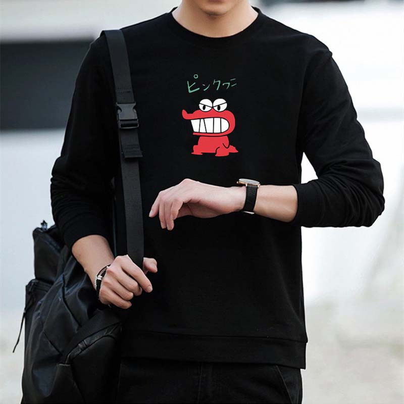 Spring and Autumn Cotton Sweater Men's Bottoming Shirt Warm Long-sleeved Round Neck Plus Size Student Shirt