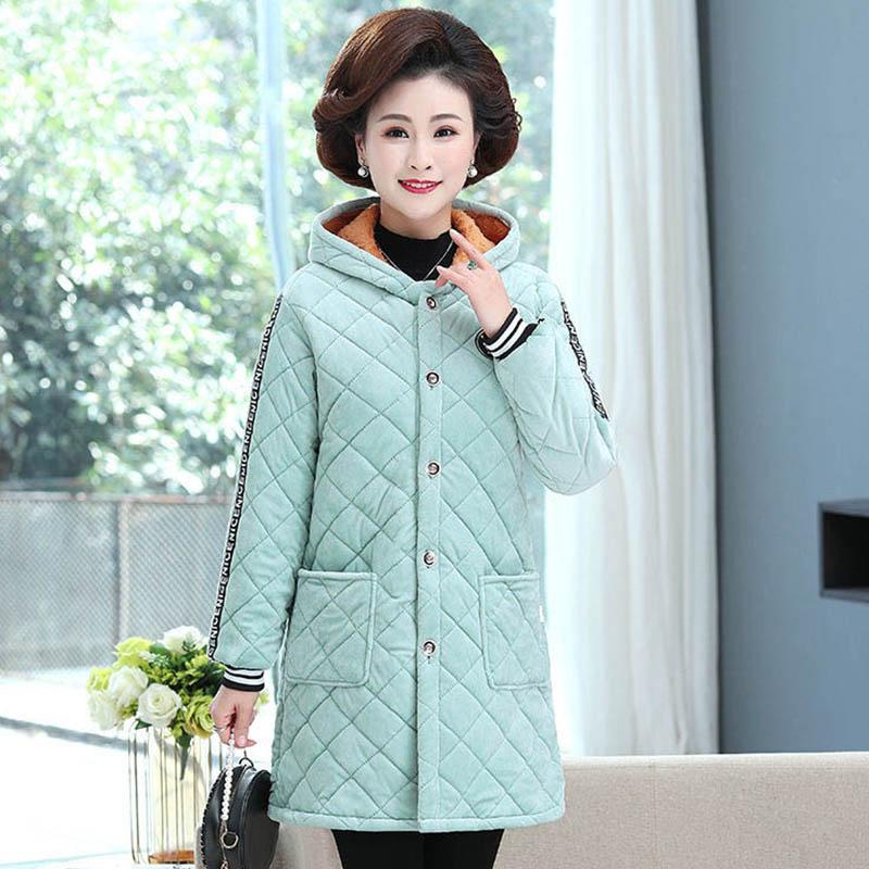 Winter Three-layer Plus Velvet Plus Cotton Overalls Long-sleeved Cotton-padded Jacket Women's Large Size Coat Overalls