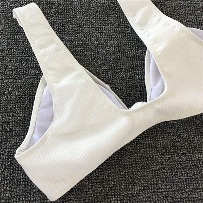 WTEMPO Fashion Solid Color Bikini Split Sexy Swimwear Swimwear
