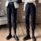 Down Cotton Pants Women's Outer Wear Autumn and Winter Large Size Was Thin High Waist Casual Harem Pants Thick Warm Cotton Trousers