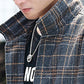Autumn and Winter Plaid Men's Japanese Jacket All-match Outer Jacket Youth Loose Fashion Jacket