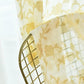 Golden Jacquard Curtains, Semi-shading Screens, Small and Fresh Garden Living Room, Bedroom, Bay Window, Balcony Partition Screen Curtains