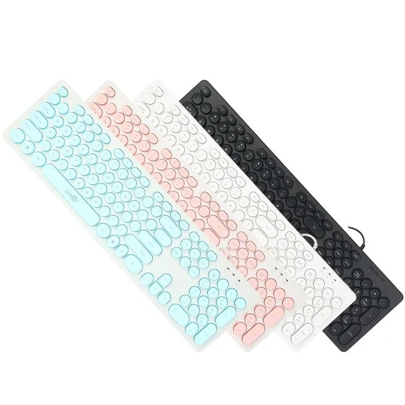 Mute Keyboard and Mouse Set Manipulator Feel Wired Laptop Usb Office Home Keyboard and Mouse Set