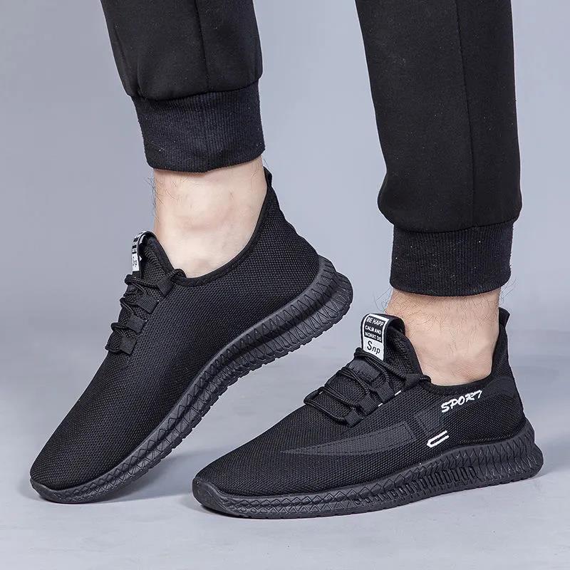 Men's Summer Breathable Lightweight Sports Shoes Spring and Autumn Shoes  Non-slip Wear-resistant Breathable Running Shoes