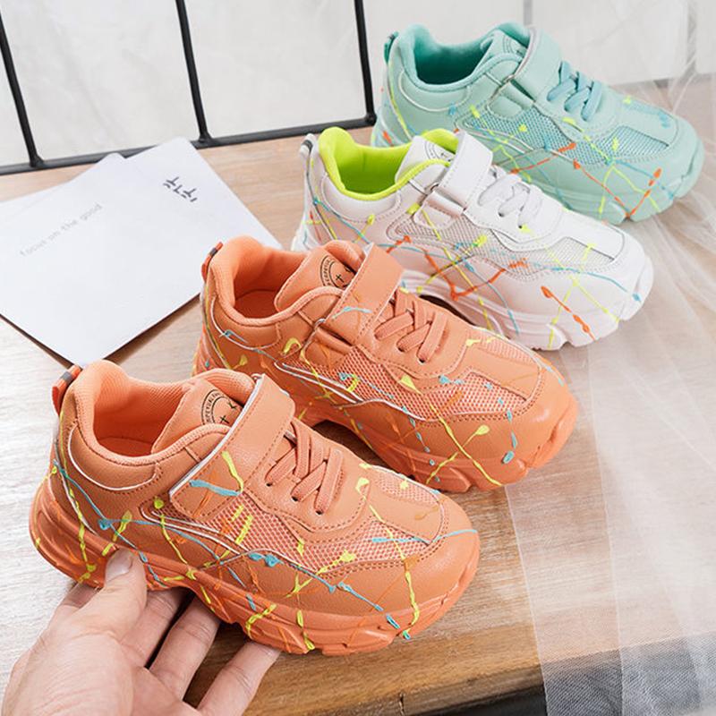 Children's Sneakers Mesh Girls Breathable Net Shoes Fashion Luminous Old Shoes Spring and Autumn Boys Shoes
