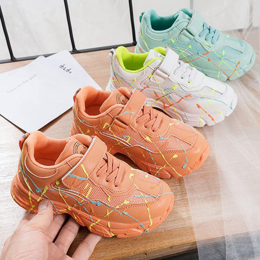 Children's Sneakers Mesh Girls Breathable Net Shoes Fashion Luminous Old Shoes Spring and Autumn Boys Shoes