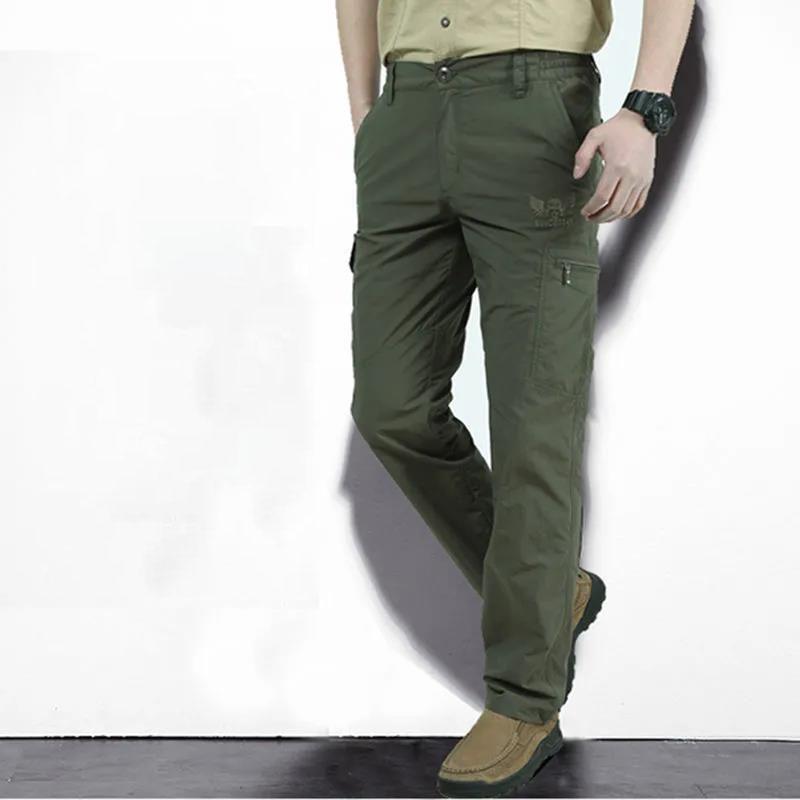 Autumn Thickened Mountaineering Stretch Quick-drying Pants Waterproof Large Size Outdoor Sports Pants Multi-pocket Casual Overalls