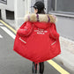Girls' Autumn and Winter Clothes Windproof and Warm Cotton Clothes Mid-length Thick Coat