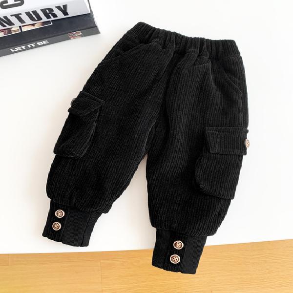 Winter Kid Thick Fleece Trousers Autumn 2-5Y Children Straight Warm Sports Pant Baby Girl Boy Elastic Waist Jogger Sweatpant for Boy