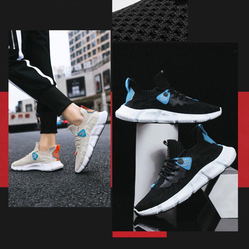 Men Sneakers Lightweight Fashion Casual Shoes Men Slip on Walking Socks Shoes Trainers Mesh Flat Homme Big Size