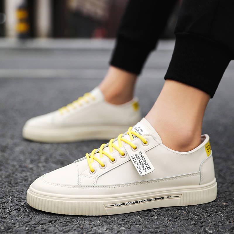 Men's spring student casual Lace up wild small white shoe board casual shoes men's sports shoes