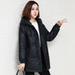 Women's Fashion Fall Winter Jacket Loose Hooded Leather Jacket Jacket Motorcycle Jacket