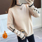 Autumn and Winter Thick Warm Sweater Women's Students Loose Knit Bottoming Shirt