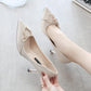 Soft Leather High-heeled Shoes Female Students Stiletto Spring  Autumn Fashion All-match 5cm Single Shoes Women