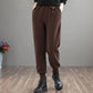 Fleece Harem Pants Women's Autumn and Winter Sweat Pants Elastic Waist Loose Thin Literary Thickening Casual Sports Long Pants