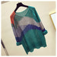 Pofulove Sweater Women's Spring Autumn Thin Pullover Long-sleeved Sweater Loose Lazy chic Blouse