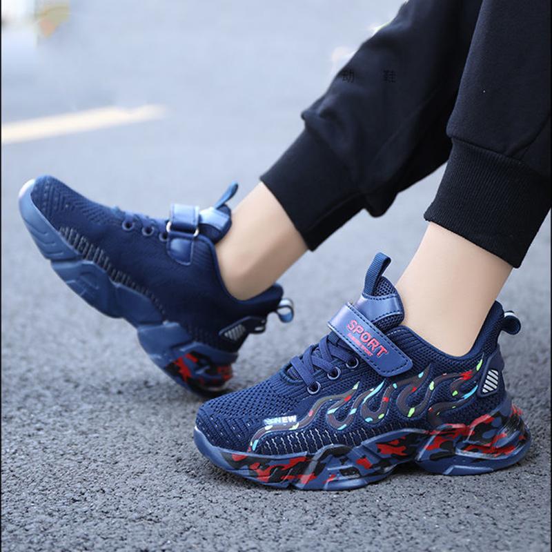Unisex Children's Sports Shoes Comfortable and Lightweight Sports Running Shoes Breathable Non-slip Net Shoes for Schoolgirls