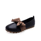 Loafers Flat Round Toe Single Shoes Women Shallow Mouth Flat-heeled Soft-soled Peas Shoes Sweet Bow Work Shoes Comfortable and Light