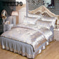 Luxury Bedding Set queen king bed set Bedclothes satin jacquard Bedding Sets duvet cover