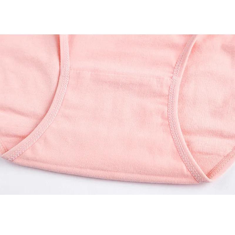 Ladies Pure Cotton Underwear Sexy Hip-lifting Mid-low-waist Ice Silk Feeling Seamless Breathable Briefs Female Cotton Skin-kissed Soft Underpants 4 PC