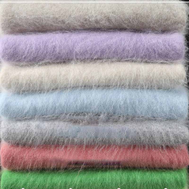 Women's Turtleneck  Mink Sweater Thick Warm Slim Pullover Sweater 100% Real Mink Hair Fuzzy Sweater