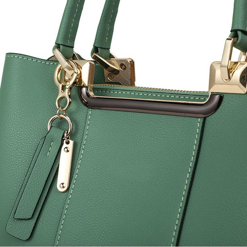 Women Luxury Top-Handle Bags Personality European Style Genuine Leather Handbags Large Capacity Crossbody Bag