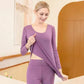 Women Long Sleeve Thermal Underwear Winter Thicken Tight Suit Sexy Pajamas Autumn Windproof High Elasticity Slim Body Comfortable Breathable Wearable