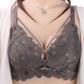 Non-magnetic Non-steel Ring Small Breasts Big Gathered Bra Bra Top Support Thick Perforated Breathable High-end Underwear