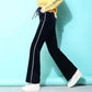 Women's Thick Velvet Wide-leg Pants High-waist Trousers Slim Slimming Casual Micro-flared Pants