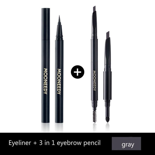Eyeliner pen female waterproof and sweatproof lasting color fast-drying student thin head eyeliner
