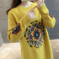 Autumn and Winter Mid-length Coat Loose Casual Thick Top Long Sleeve Knitted Sweater for Women