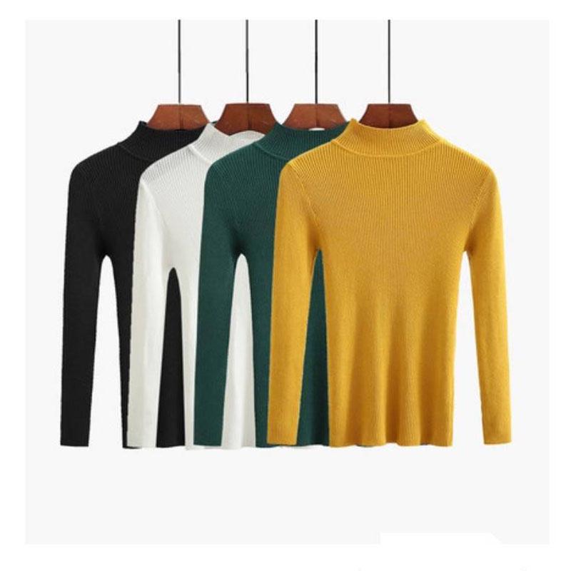 Knitwear Women's Round Neck Skinny Sweater Spring and Autumn Shirt Shirt Long Sleeve