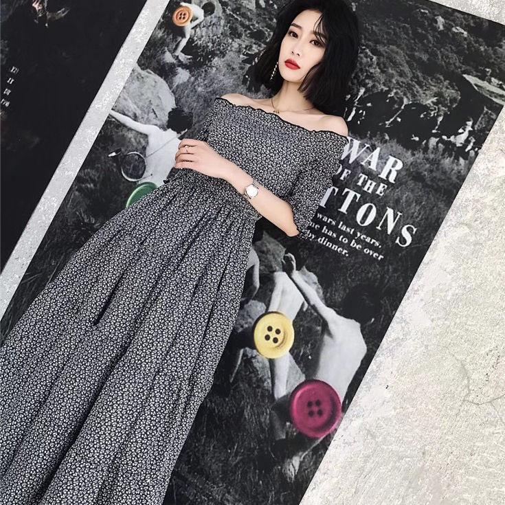 Femme Summer Dress 2020 Strapless Short Sleeve Retro Women Vintage Dresses Rockabilly Party Dress