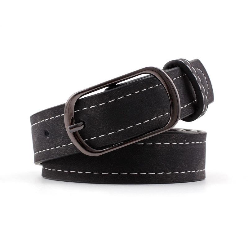 Belt Women Fashion Leather Waist Band Needle Square Buckle All-match
