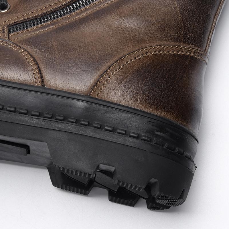 Natural Cowhide Men's Boots Handmade Retro Men's Leather Boots Leather Men's Shoes