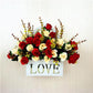 Artificial Flower Artificial Flower Set Hanging Basket Hanging Basket Rose Silk Flower Dining Table Plastic Flower Living Room Interior Decoration