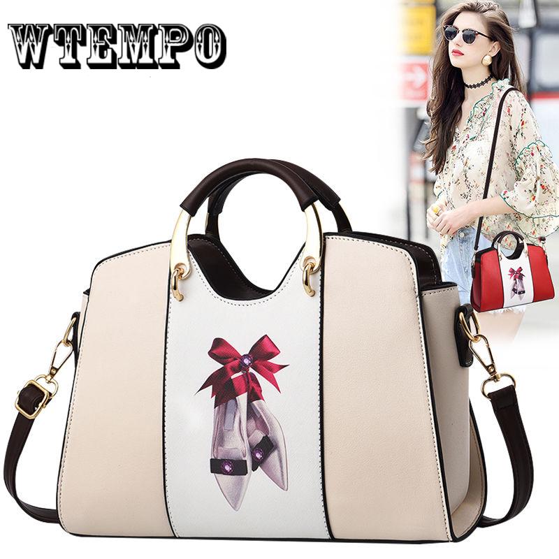 WTEMPO Brand Handbag Fashion Women Shoulder Bag Western Style Handbag