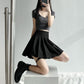 Summer Woman Skirt Preppy Style Pleated Skirt Chic Student High Waist A-line Skirt Woman