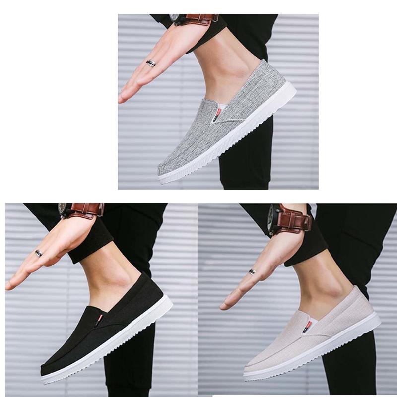 Spring and Summer Men's Shoes Casual Canvas Shoes Slip-on Shoes Single  All-match Sneakers Breathable Old Beijing Cloth Shoes Single