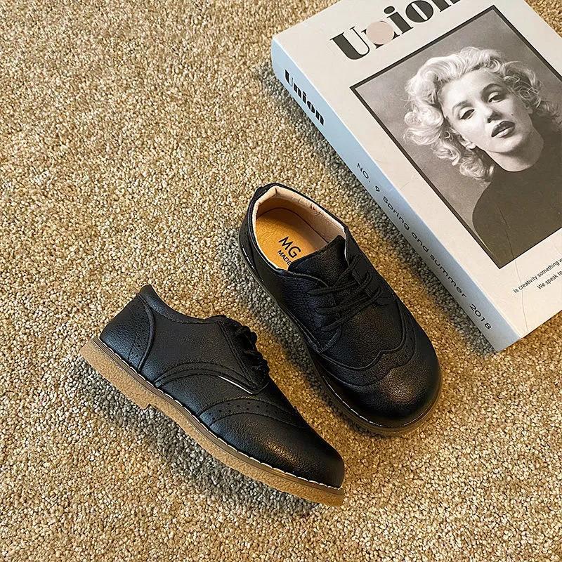 Spring Autumn Children Leather Shoes for Boys Girls Casual Shoes Kids Soft Bottom Casual Outdoor Shoes Baby Sneakers